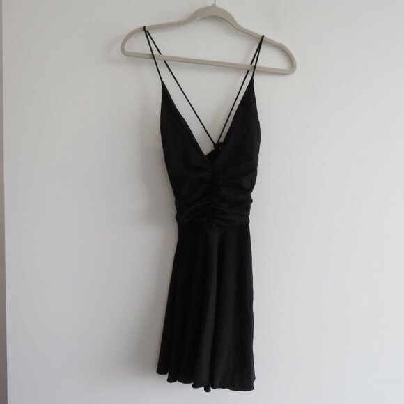 FREE PEOPLE X INDAH BODY Ice Dancer Slip Mini Dress in Black - Size 3 / Large - Picture 3 of 13